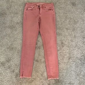 Size 00 salmon colored jeans price firm
